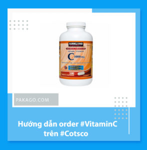 Pakago order vitamin C trên web Costco mùa dịch Covid 2021