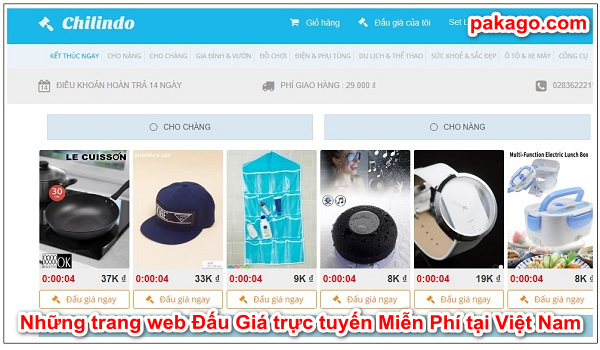 trang web Đấu Giá trực tuyến Miễn Phí uy tín tại Việt Nam