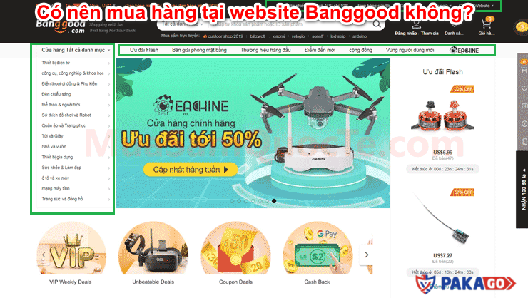 Có nên mua hàng tại website Banggood không?