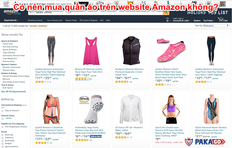 Có nên mua quần áo trên website Amazon không?