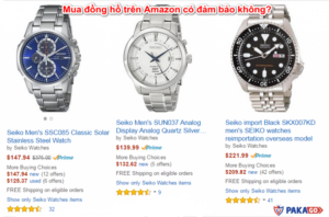 Mua đồng hồ trên Amazon có đảm bảo không?