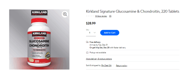 Glucosamine-Kirkland-Signature