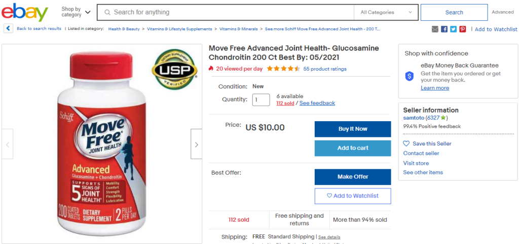 Thuốc bổ khớp Move Free Joint Health mua hộ hàng Mỹ uy tín, giá tốt hiện nay
