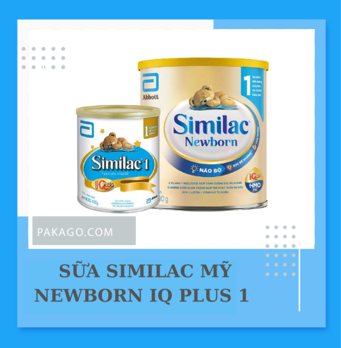 Sữa Similac Mỹ Newborn IQ Plus 1 dành cho bé từ 0 - 6 tháng tuổi